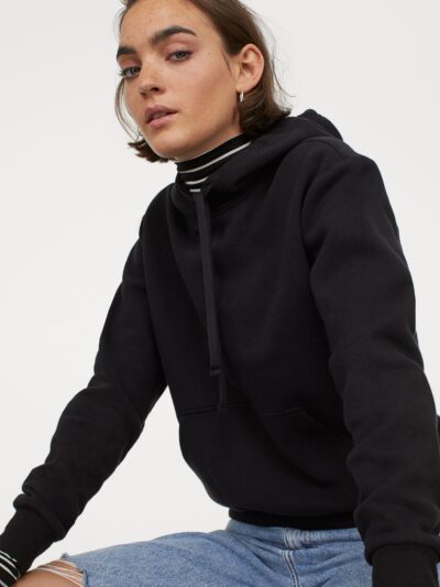 تی شرت بافته مشکی یکدست