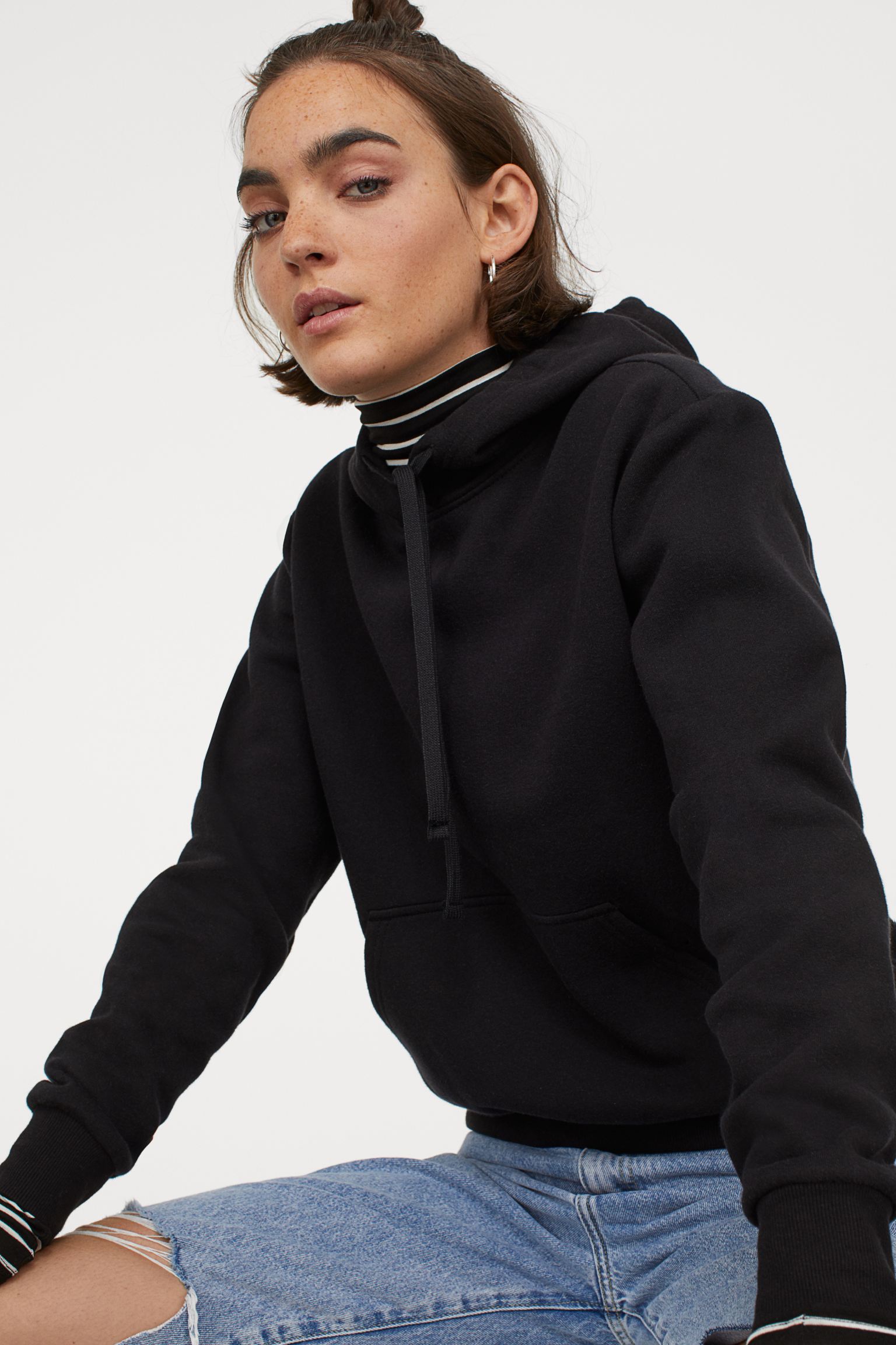 تی شرت بافته مشکی یکدست